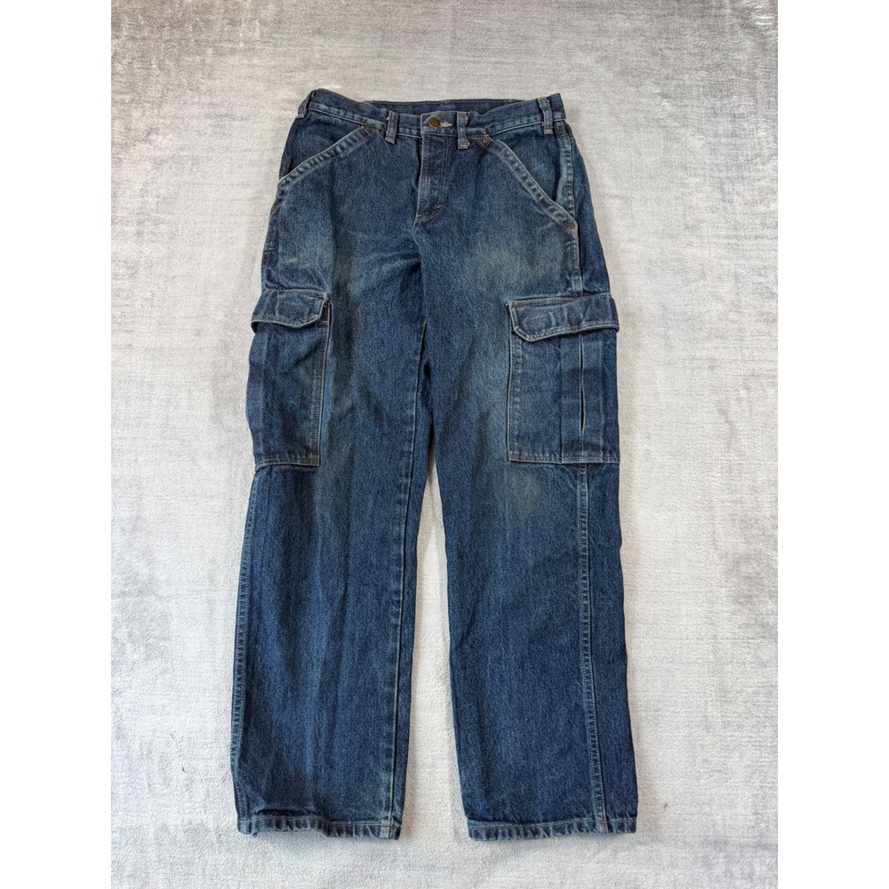 Dickies Jeans Mens 30x29 Blue Denim Cargo Vtg Y2K Straight Leg Utility Skater